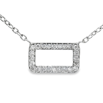 0.20CT Diamond Pendant 14k White Gold