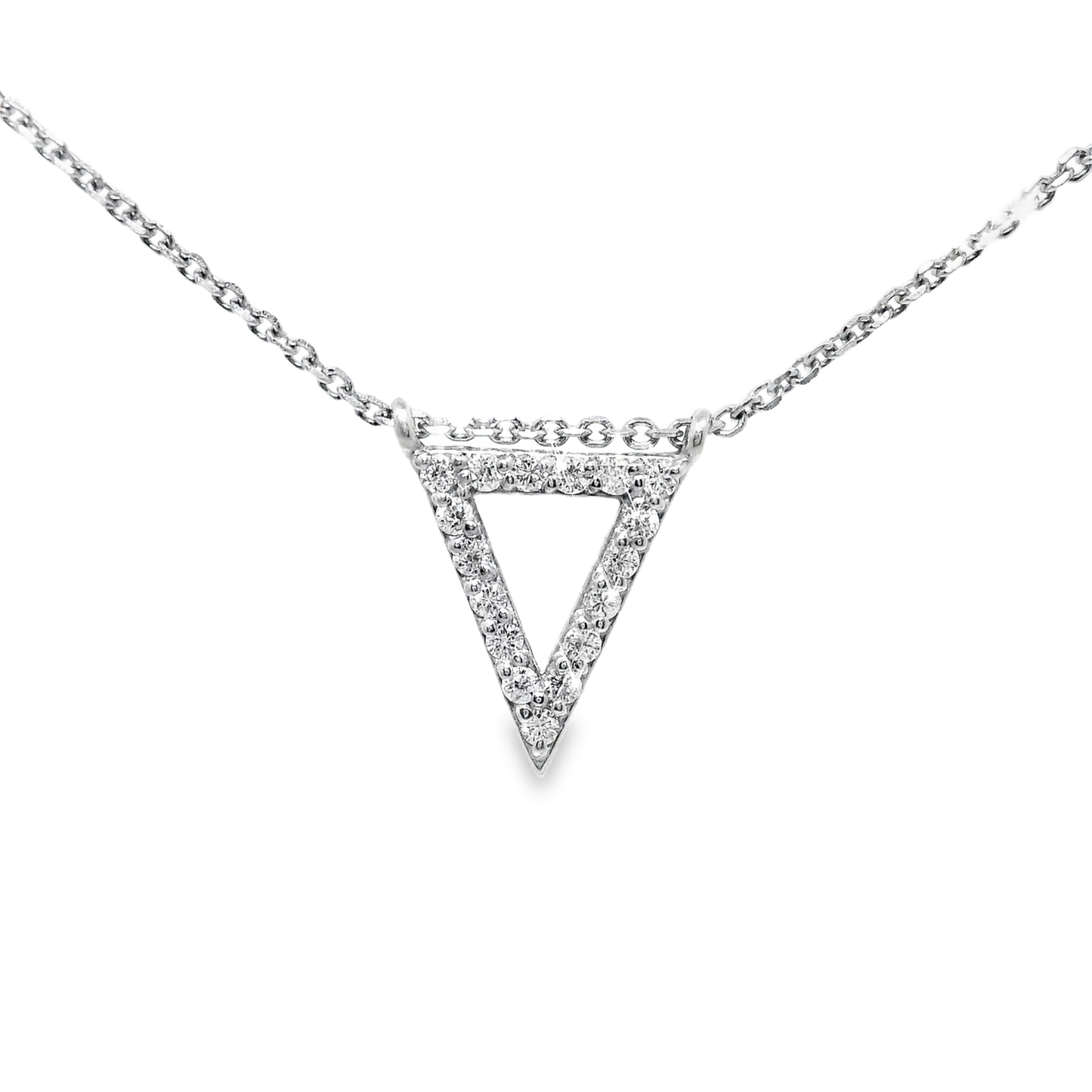 0.16CT Diamond Pendant 14k White Gold