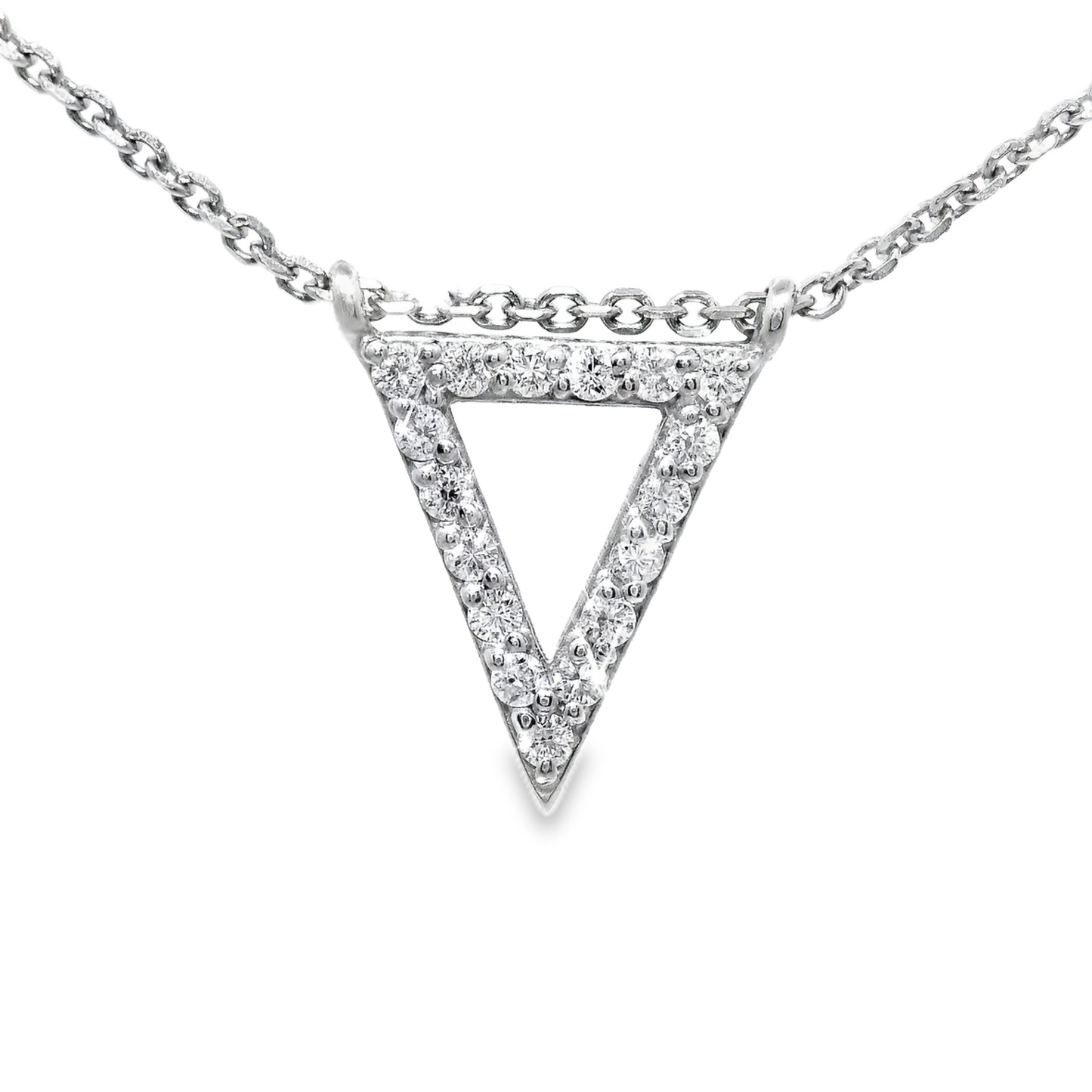 0.16CT Diamond Pendant 14k White Gold