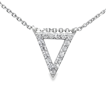 0.16CT Diamond Pendant 14k White Gold
