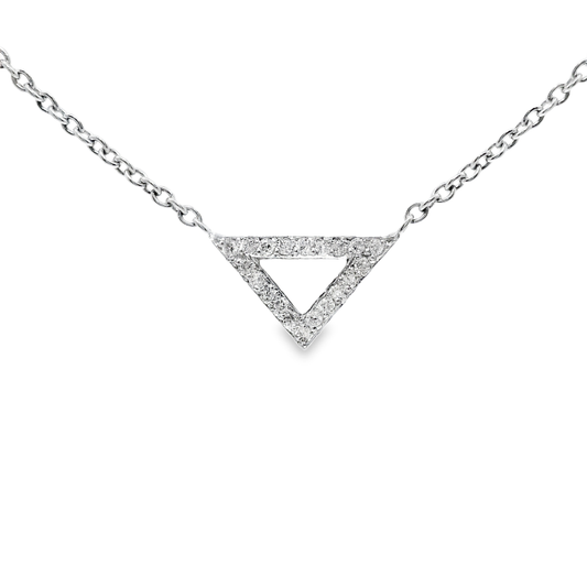 0.15CT Diamond Pendant 14k White Gold