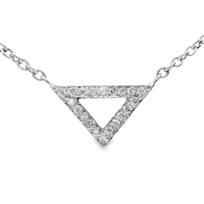 0.15CT Diamond Pendant 14k White Gold