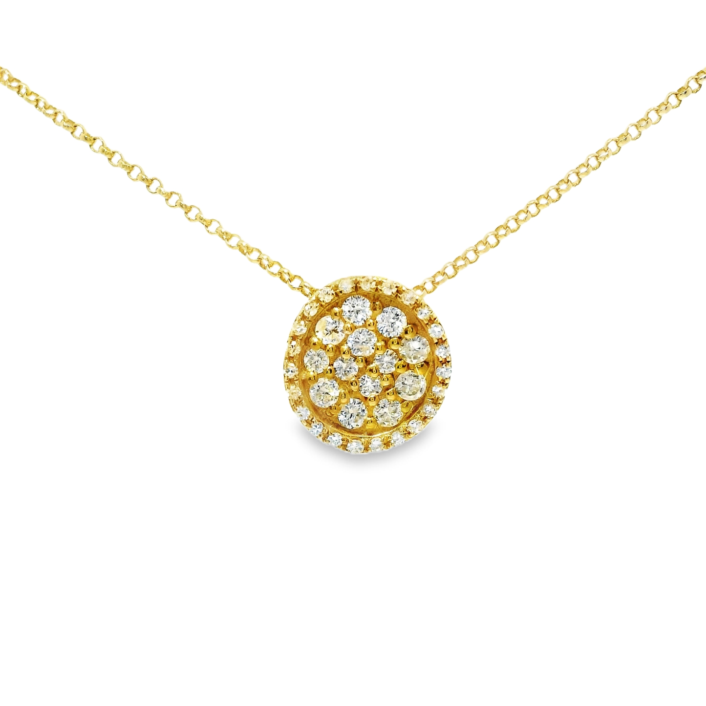 0.31CT Diamond Pendant 18k Yellow Gold