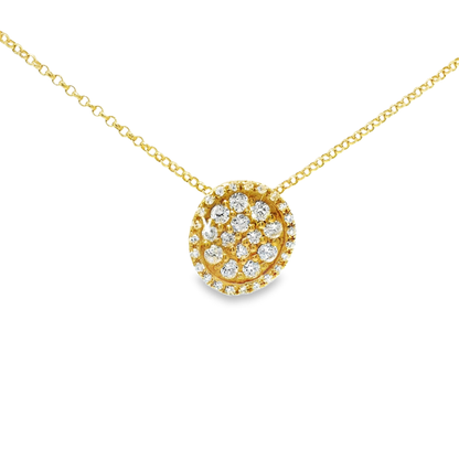 0.31CT Diamond Pendant 18k Yellow Gold
