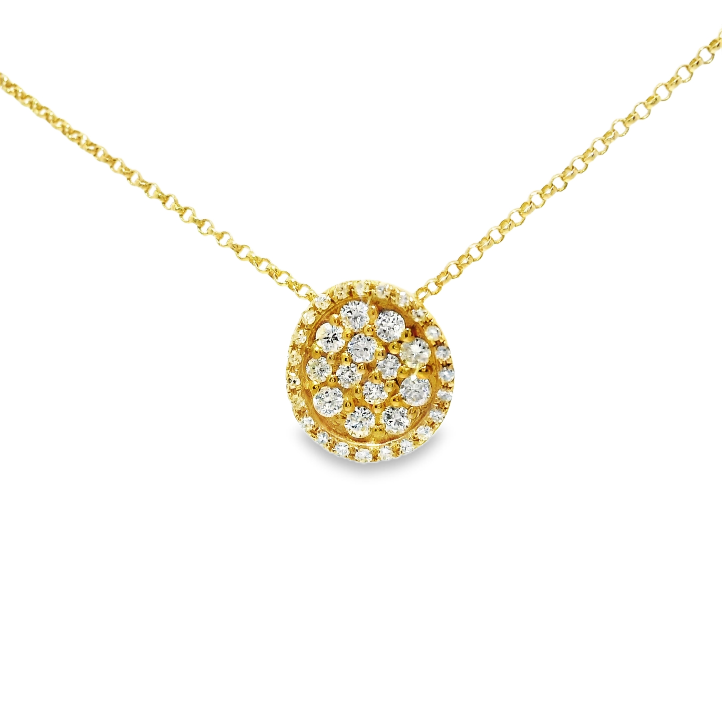 0.31CT Diamond Pendant 18k Yellow Gold
