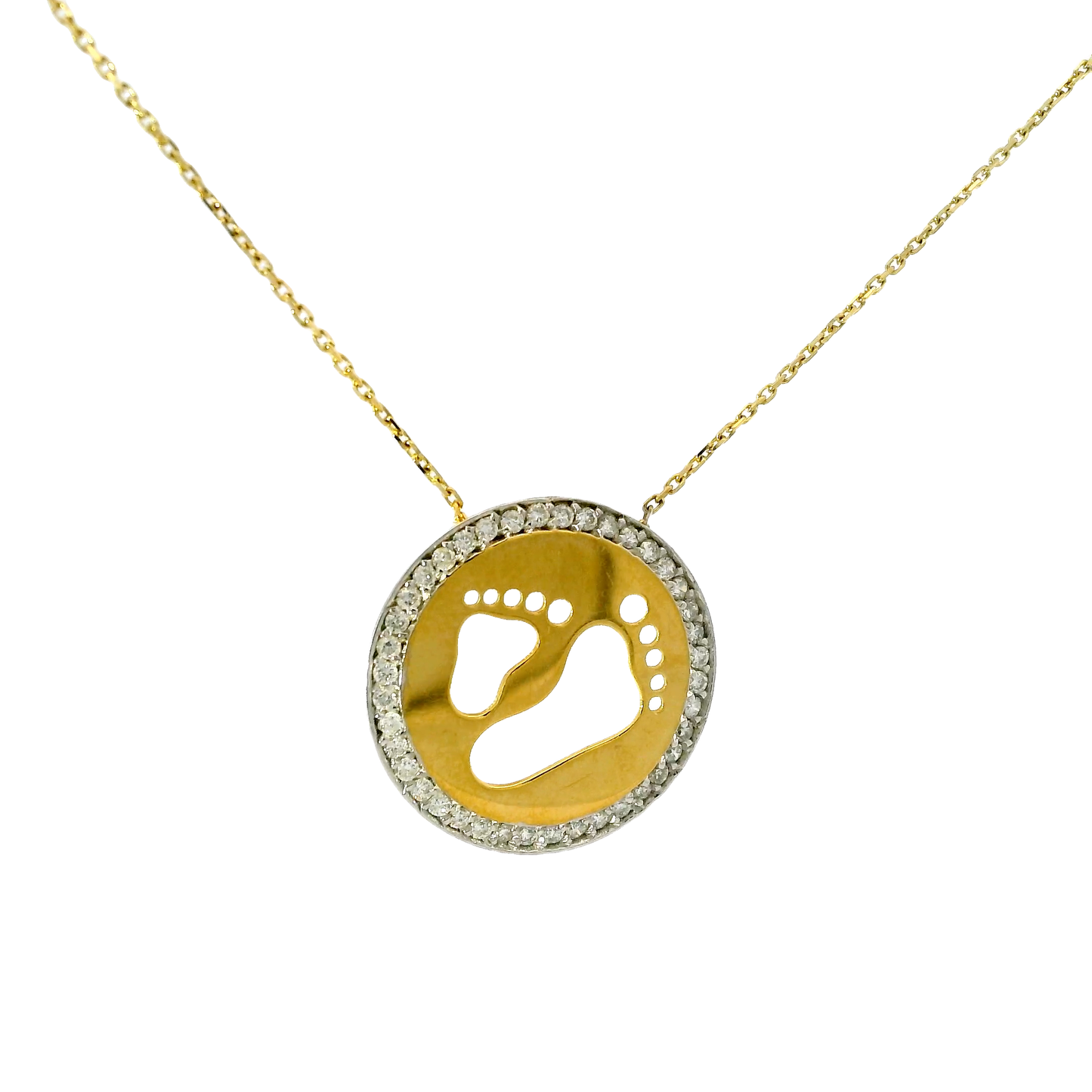 0.30CT Diamond Pendant 18k Yellow Gold