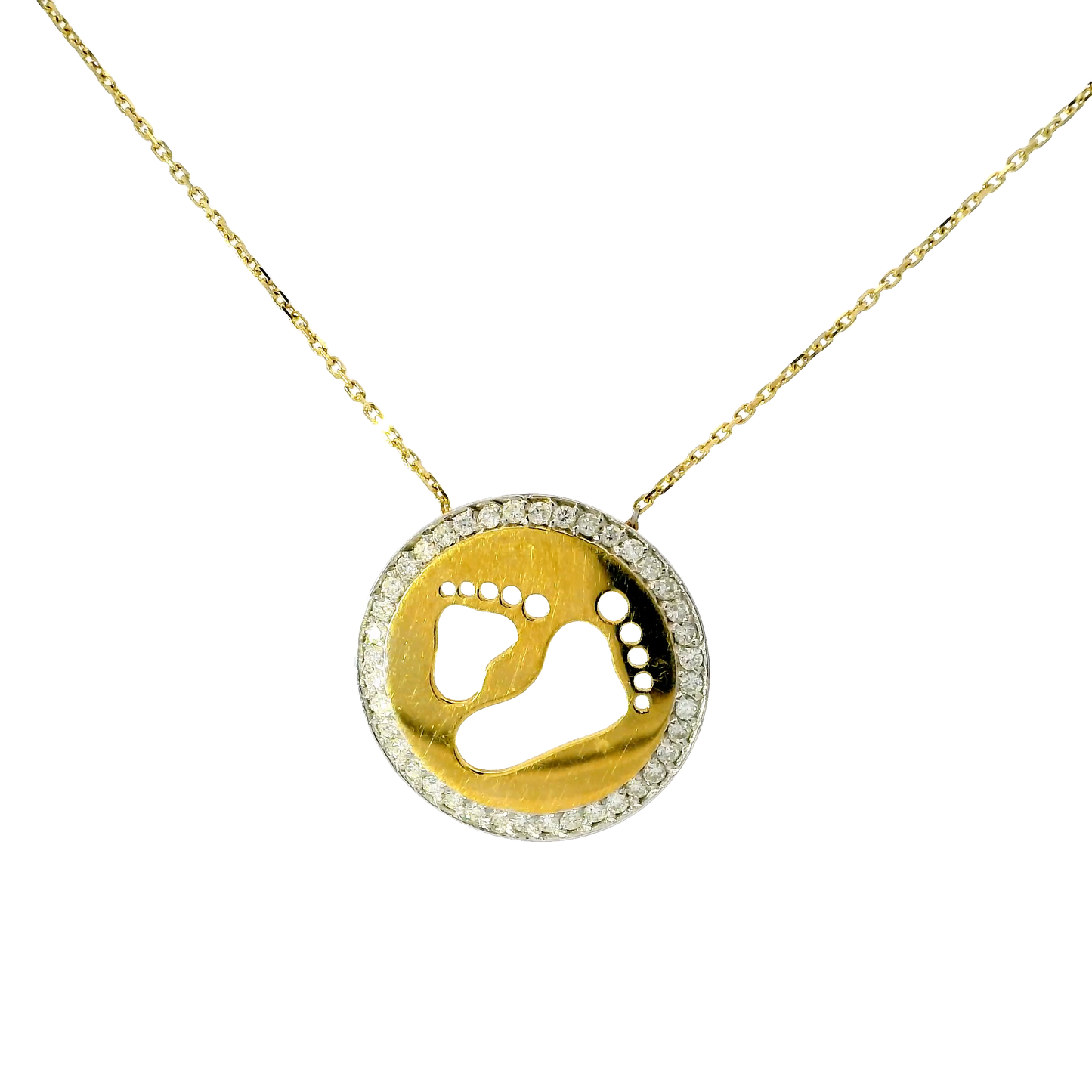 0.30CT Diamond Pendant 18k Yellow Gold