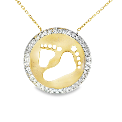 0.30CT Diamond Pendant 18k Yellow Gold