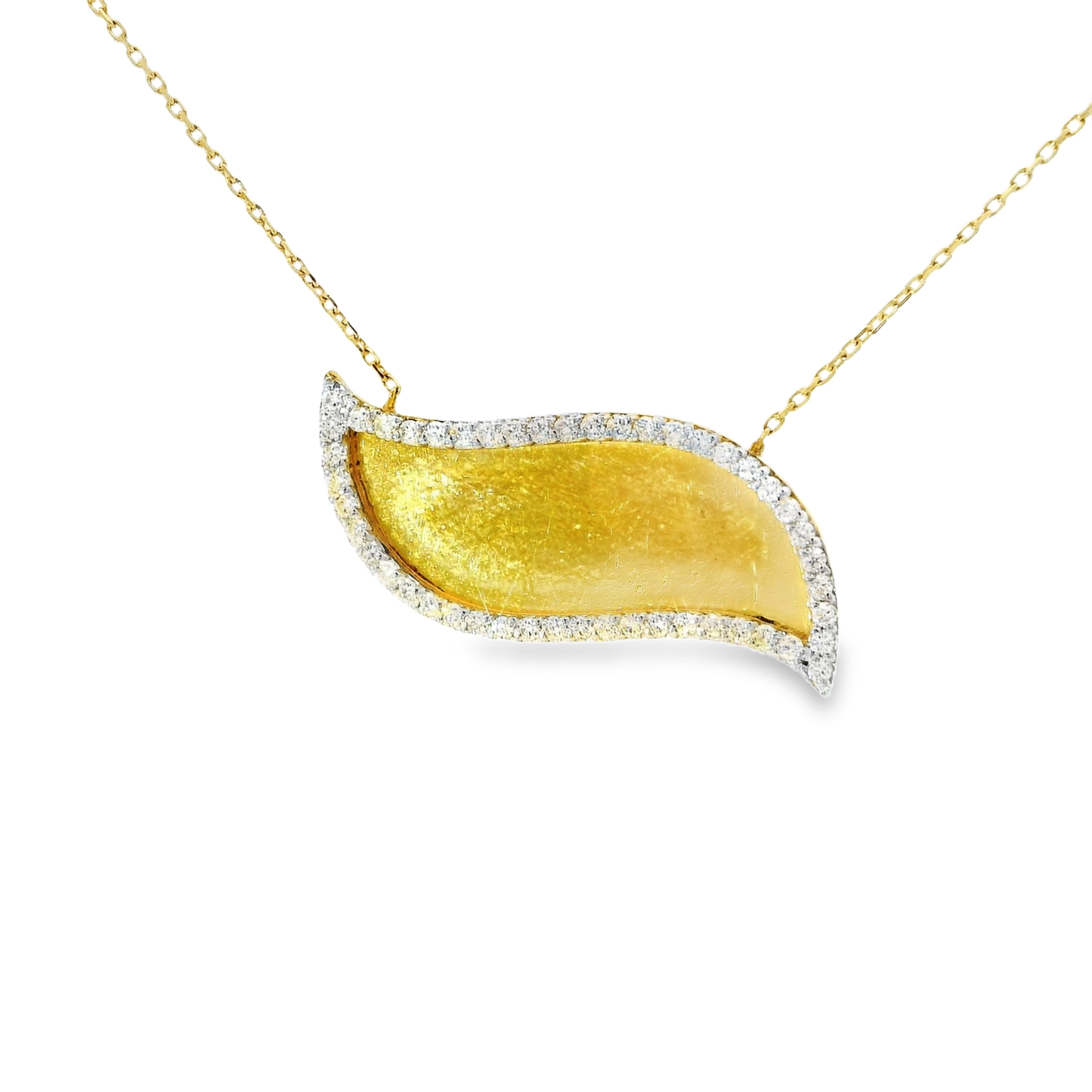 0.40CT Diamond Pendant 18k Yellow Gold