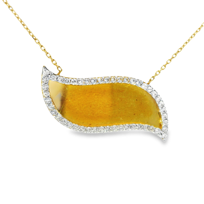 0.40CT Diamond Pendant 18k Yellow Gold