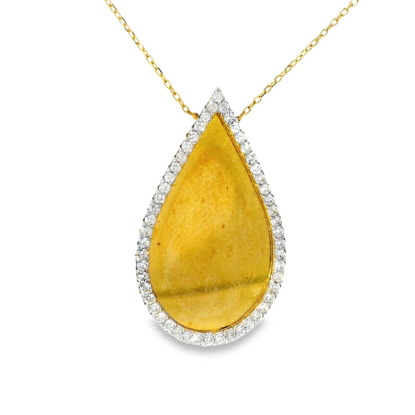 0.40CT Diamond Pendant 18k Yellow Gold
