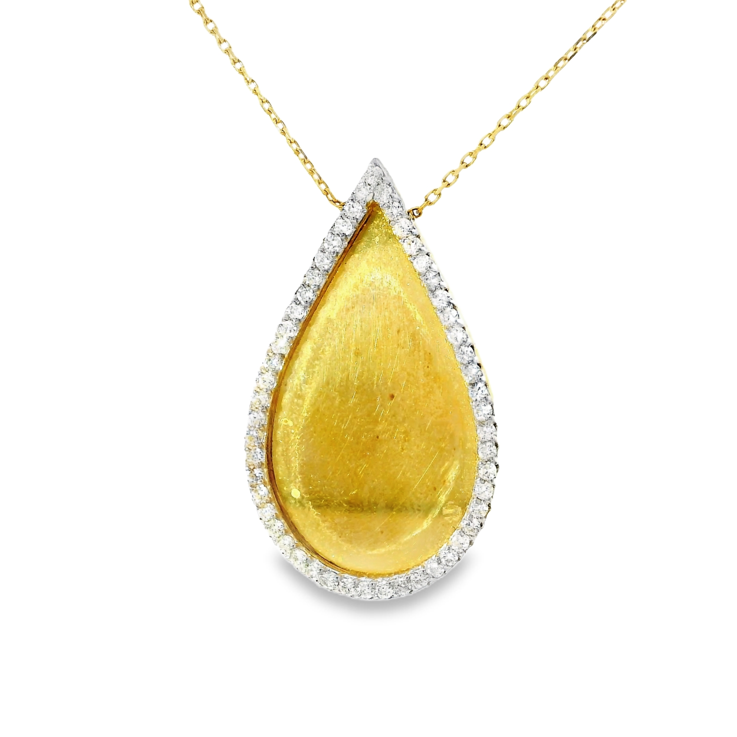 0.40CT Diamond Pendant 18k Yellow Gold