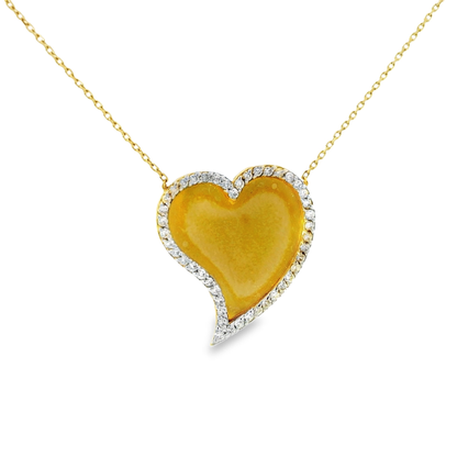 0.30CT Diamond Pendant 18k Yellow Gold