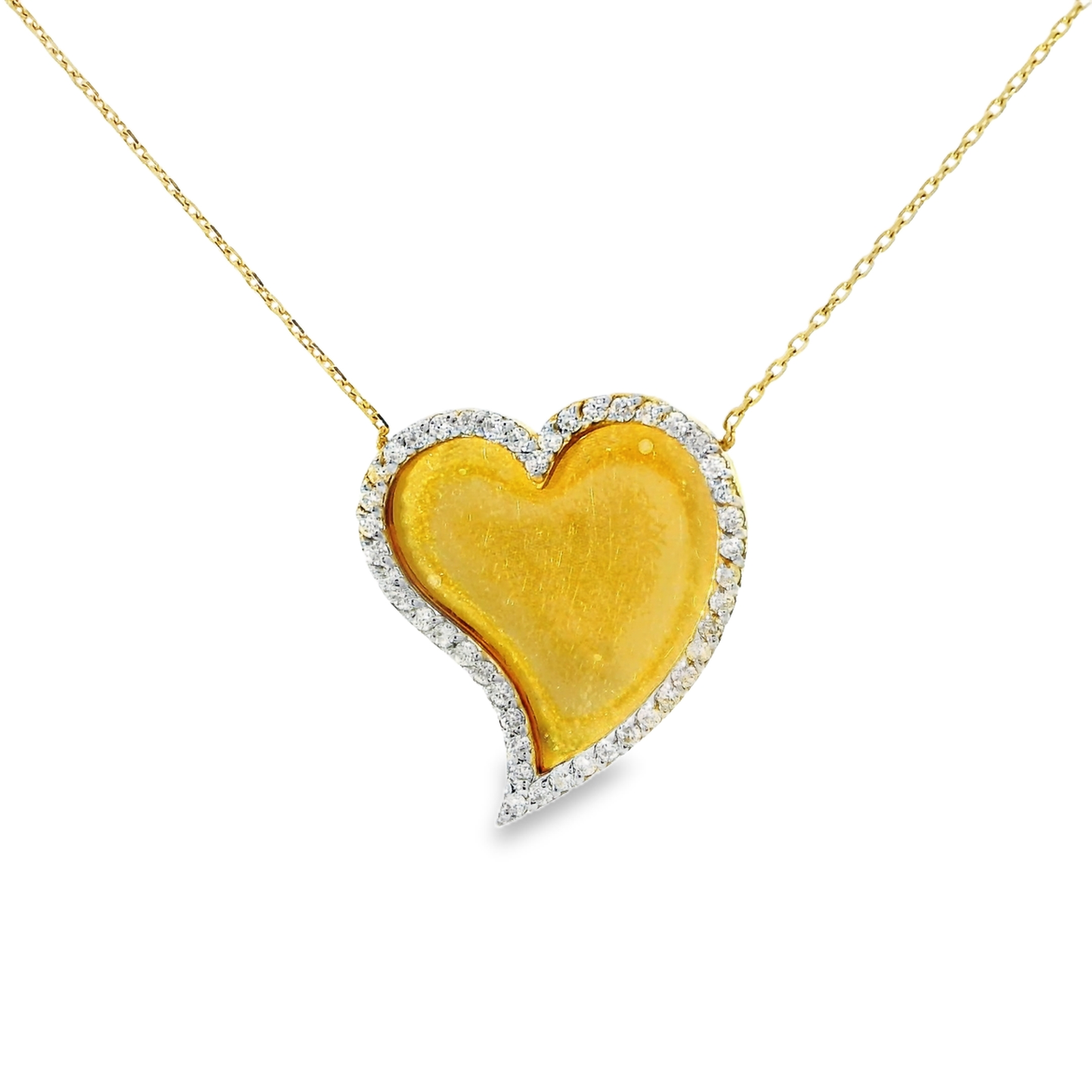 0.30CT Diamond Pendant 18k Yellow Gold