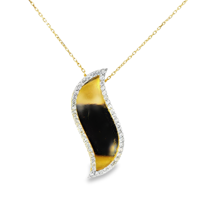 0.40CT Diamond Pendant 18k Yellow Gold