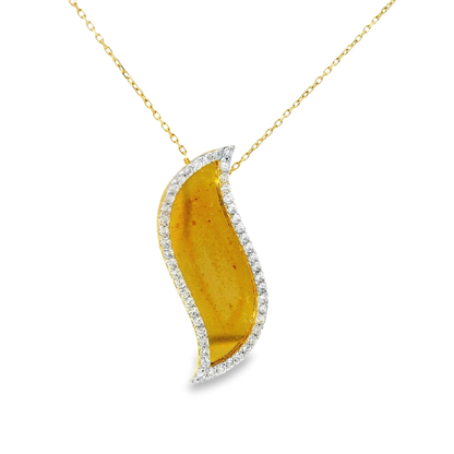 0.40CT Diamond Pendant 18k Yellow Gold