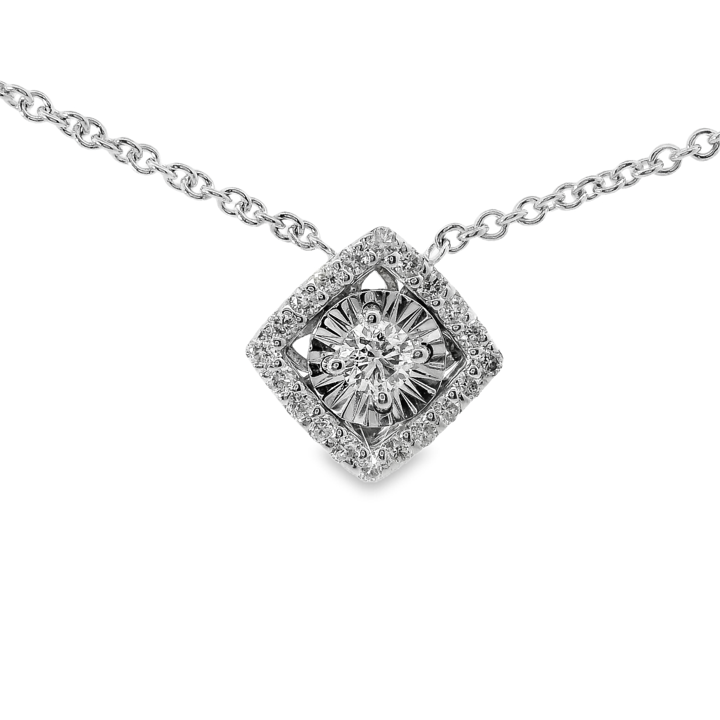 0.60CT Diamond Pendant 18k White Gold
