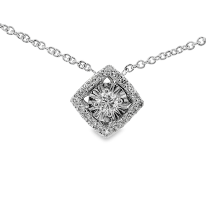 0.60CT Diamond Pendant 18k White Gold
