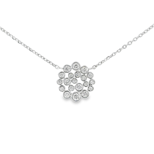 0.36CT Diamond Pendant 14k White Gold