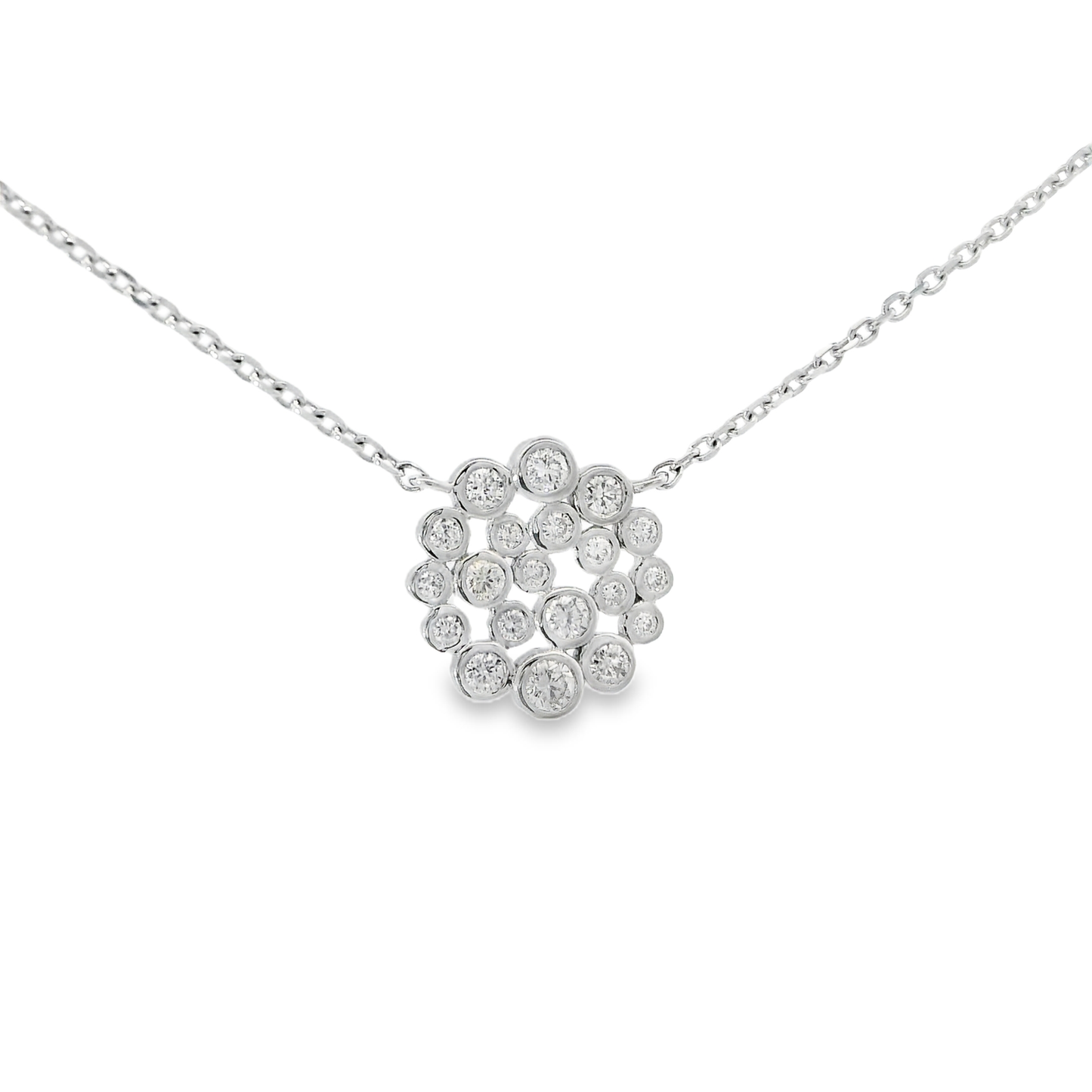 0.36CT Diamond Pendant 14k White Gold