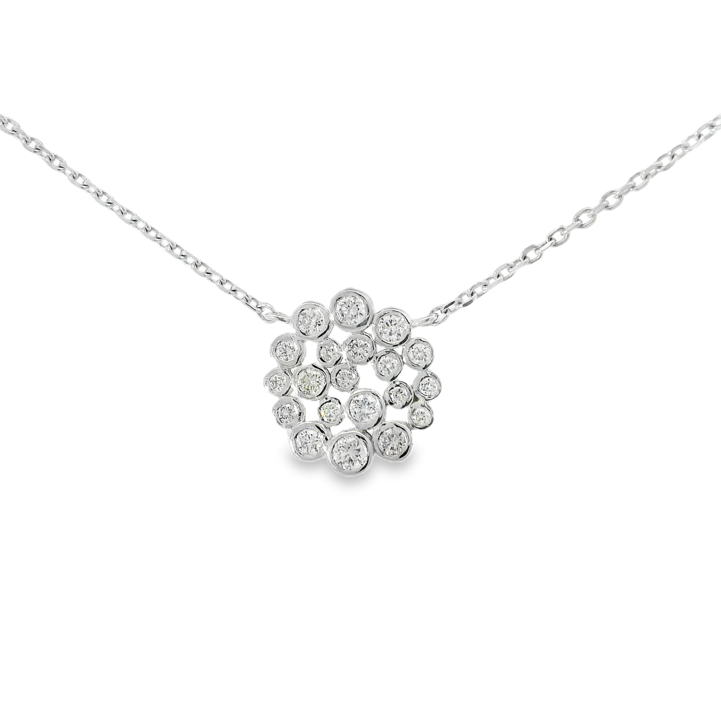 0.36CT Diamond Pendant 14k White Gold