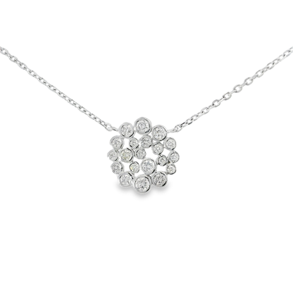 0.36CT Diamond Pendant 14k White Gold