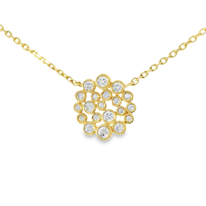 0.36CT Diamond Pendant 14k Yellow Gold