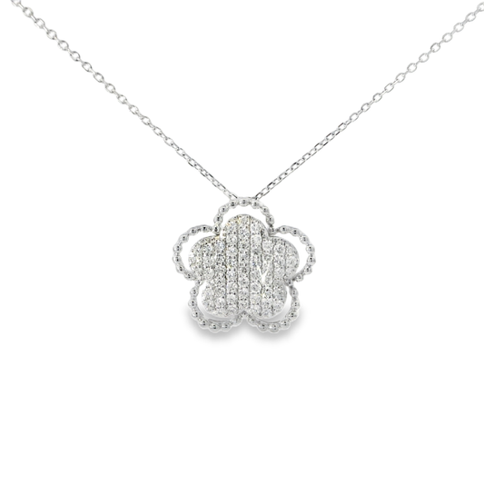0.41CT Diamond Pendant 14k White Gold
