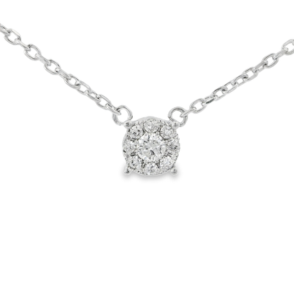 0.40ct Diamond Pendant 14k White Gold