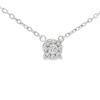 0.40ct Diamond Pendant 14k White Gold