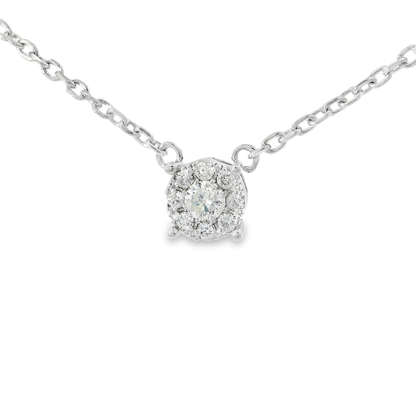 0.40ct Diamond Pendant 14k White Gold