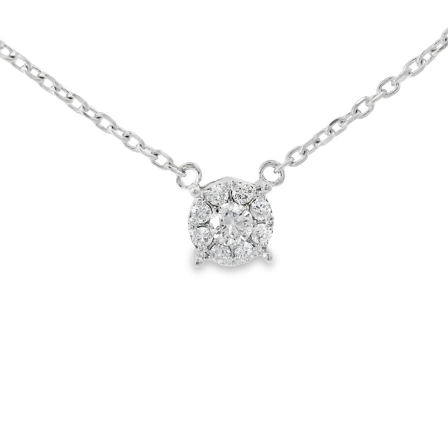 0.48CT Diamond Pendant 14k White Gold