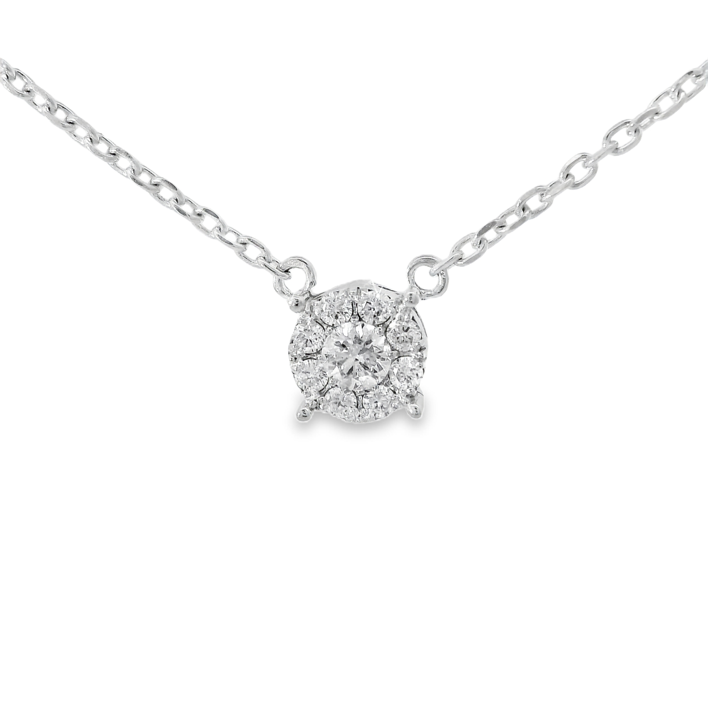 0.48CT Diamond Pendant 14k White Gold