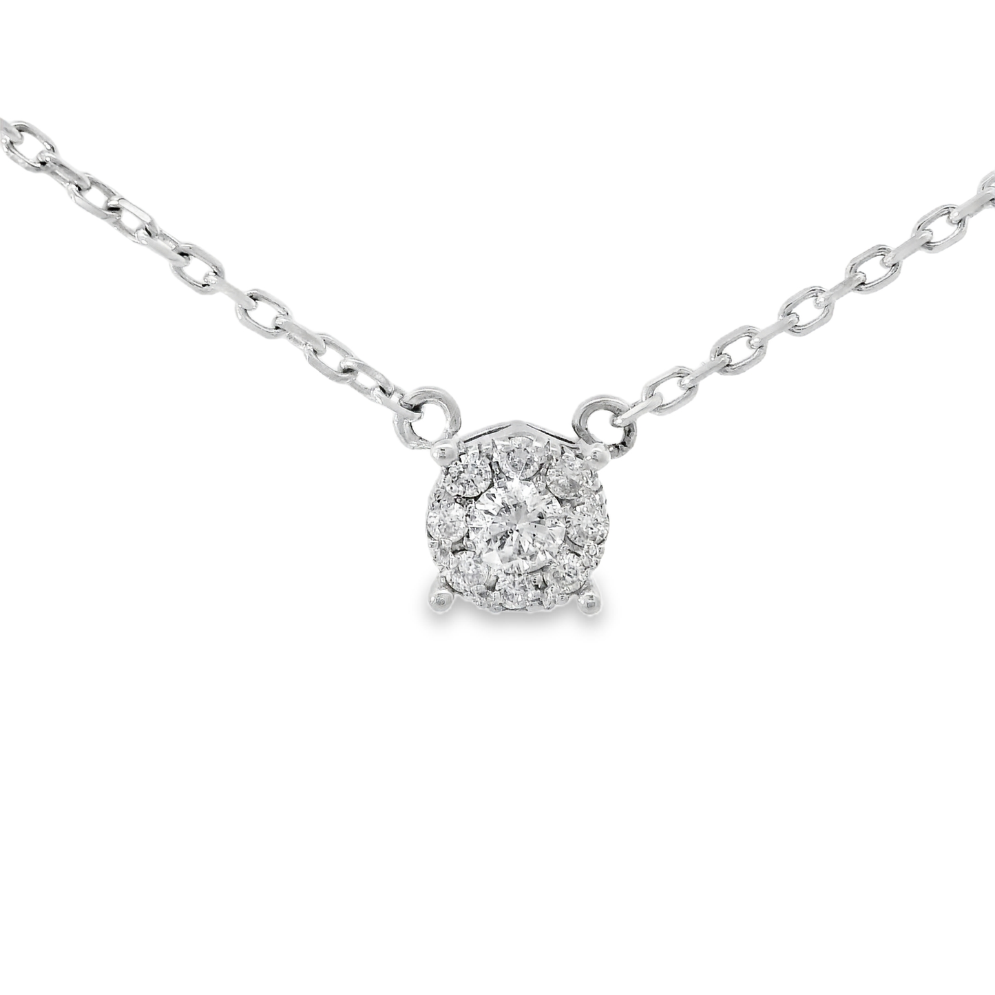 0.42CT Diamond Pendant 18k White Gold