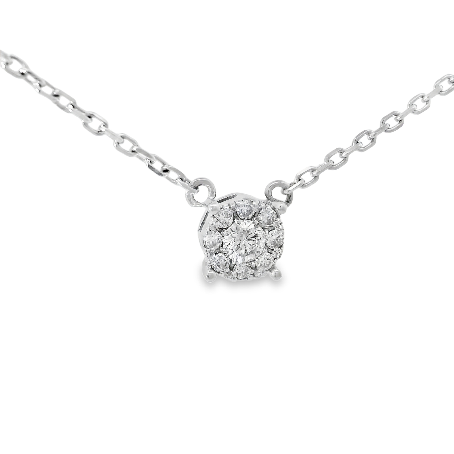 0.42CT Diamond Pendant 18k White Gold