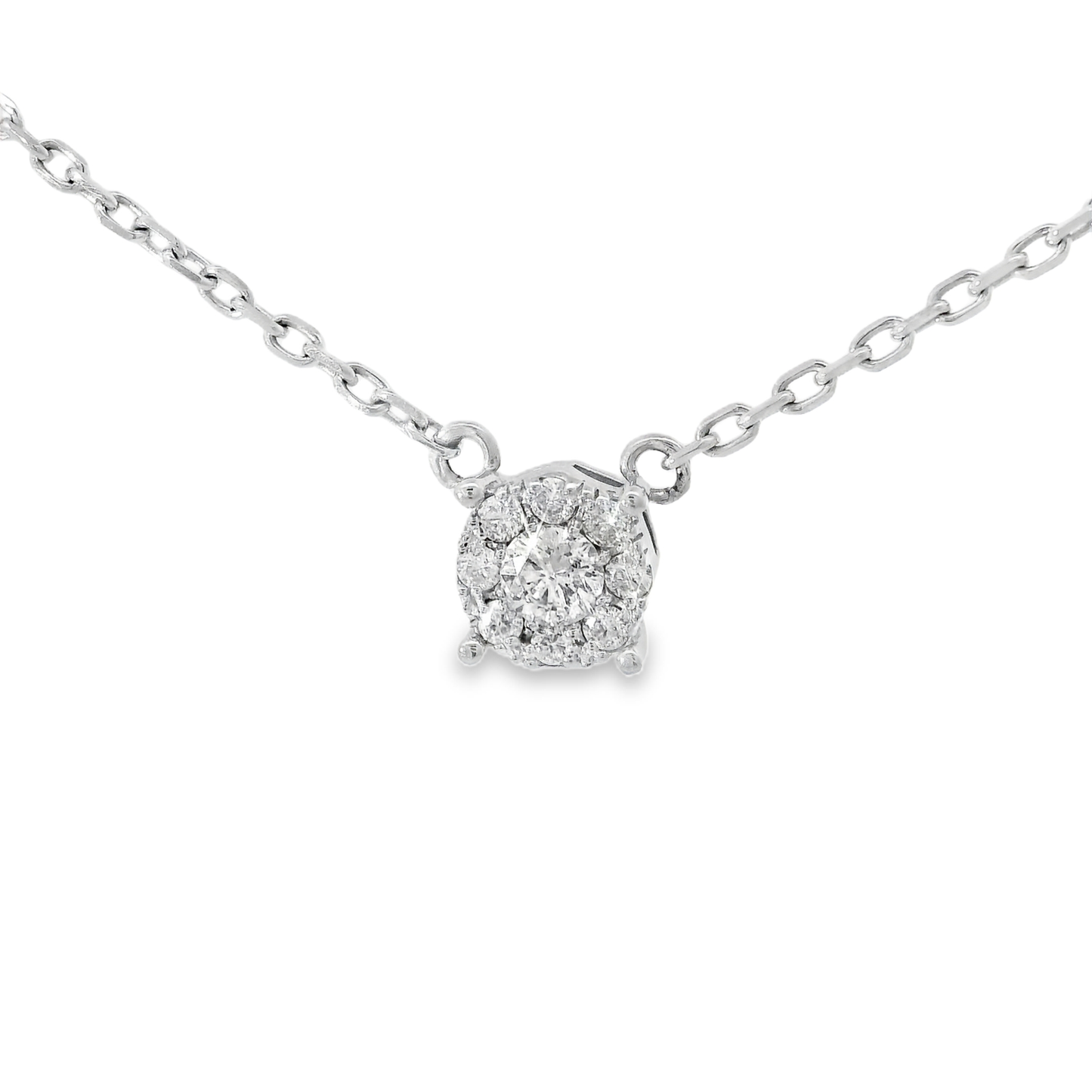 0.42CT Diamond Pendant 18k White Gold