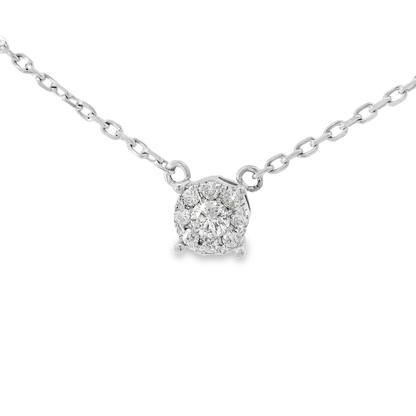 0.42CT Diamond Pendant 18k White Gold