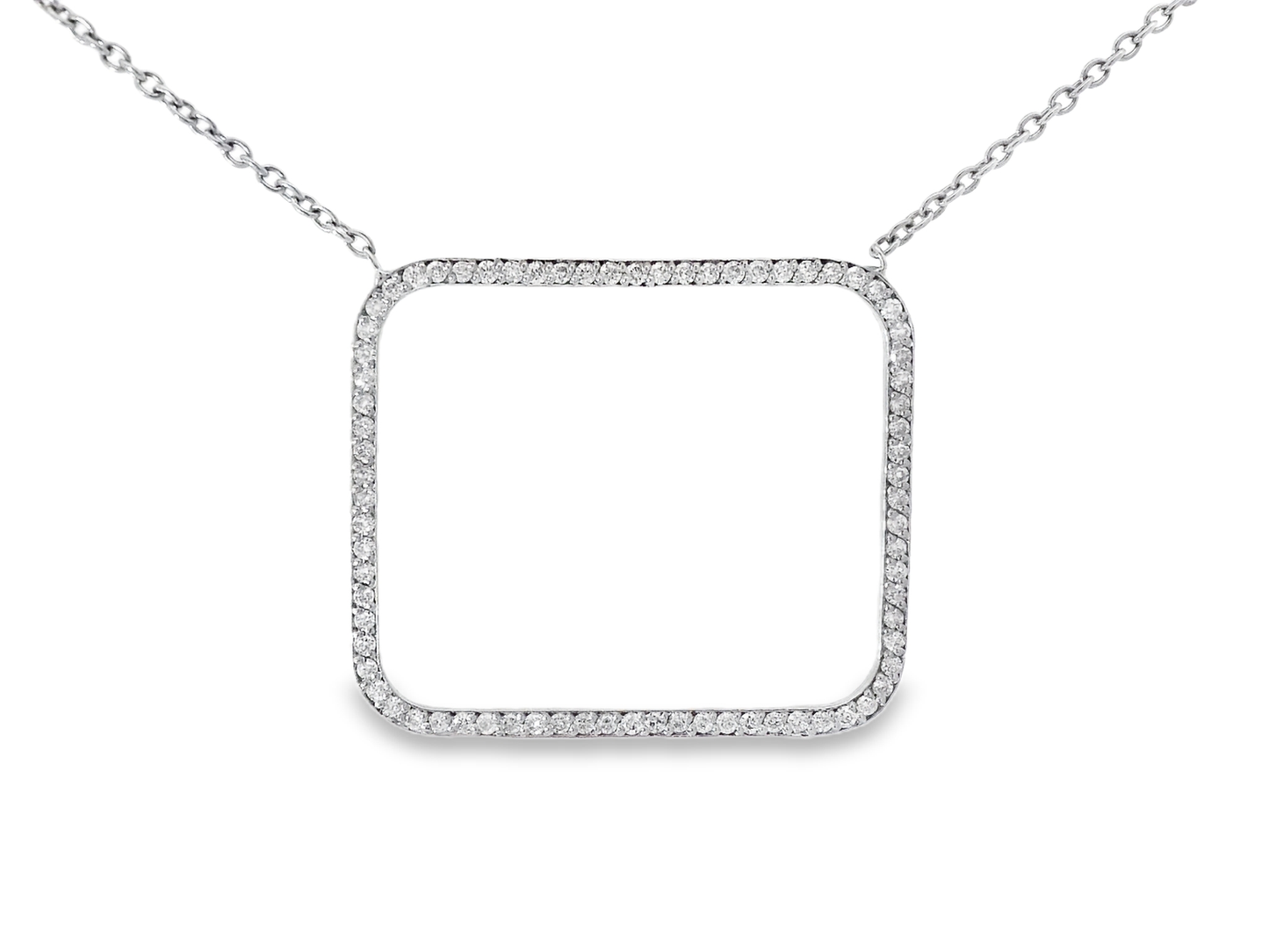 0.62CT Diamond Pendant 14k White Gold