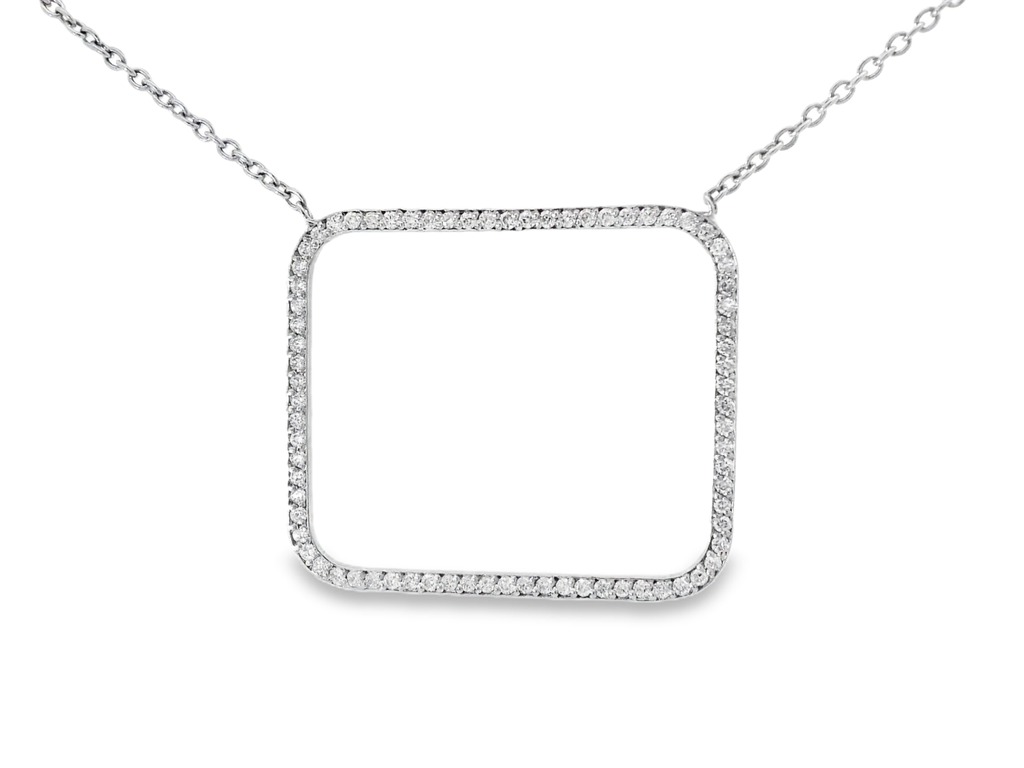 0.62CT Diamond Pendant 14k White Gold