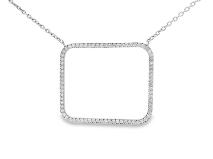 0.62CT Diamond Pendant 14k White Gold