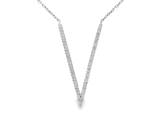 0.36CT Diamond Pendant 14k White Gold