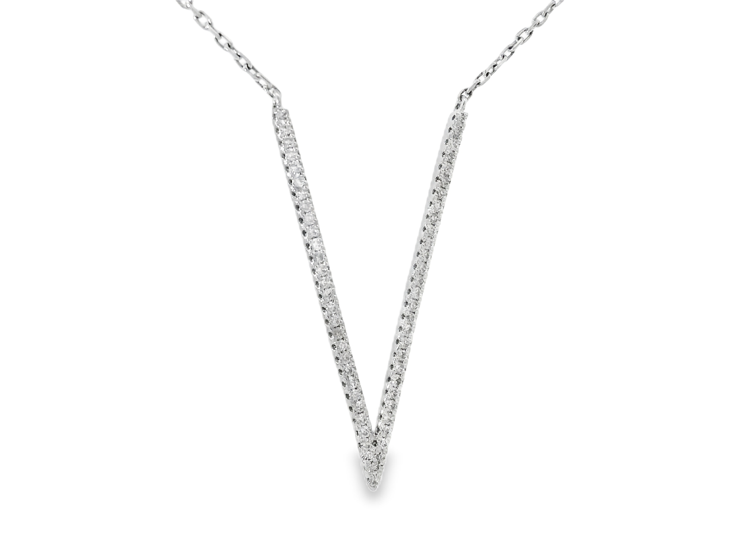 0.36CT Diamond Pendant 14k White Gold