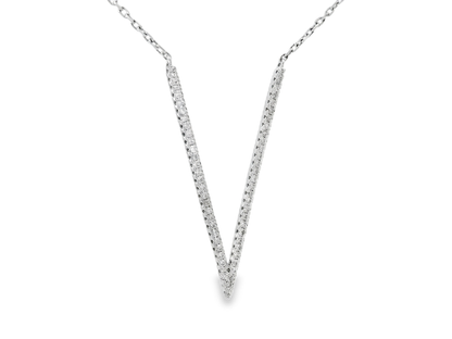 0.36CT Diamond Pendant 14k White Gold