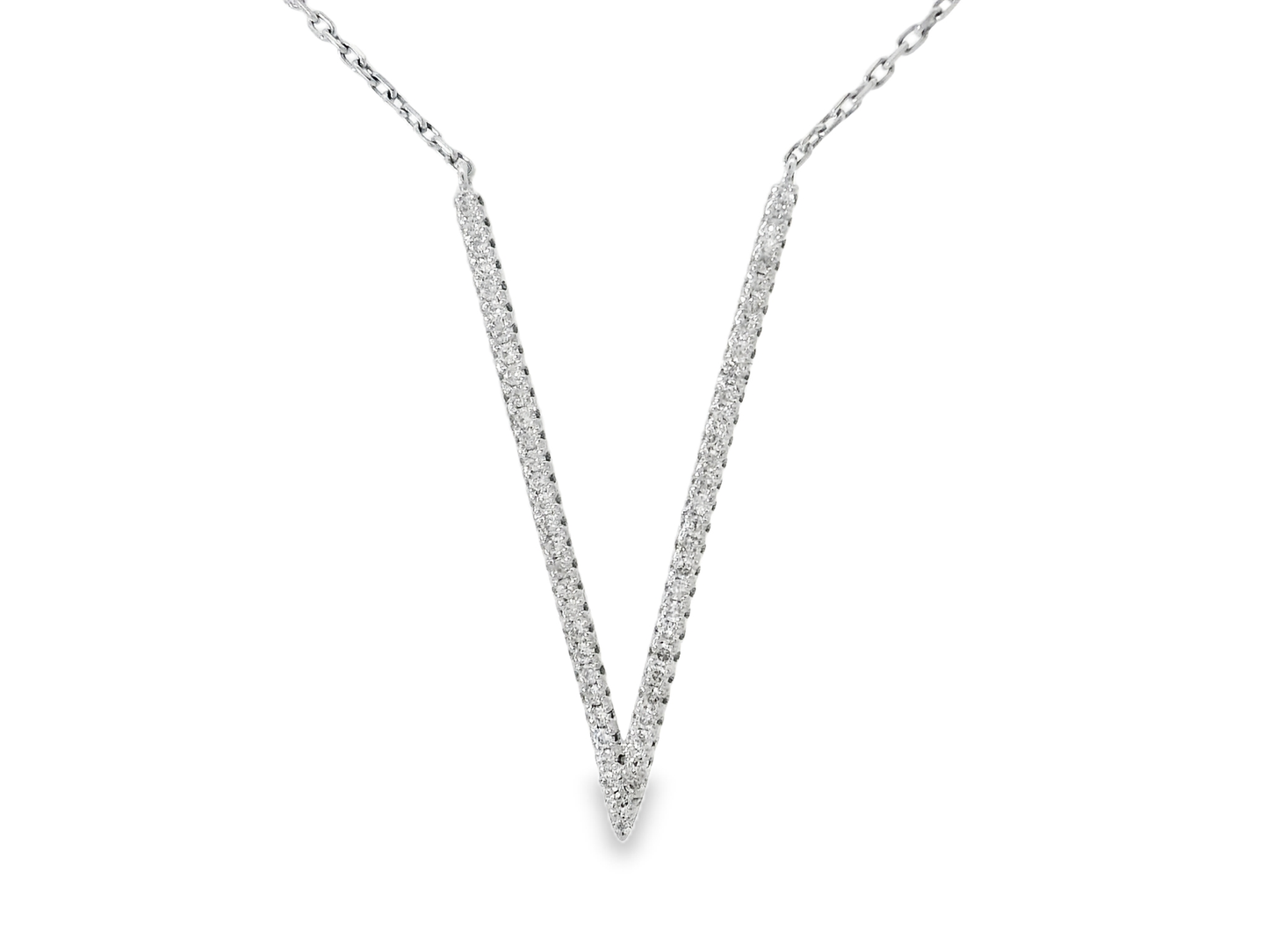 0.36CT Diamond Pendant 14k White Gold