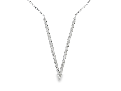 0.36CT Diamond Pendant 14k White Gold