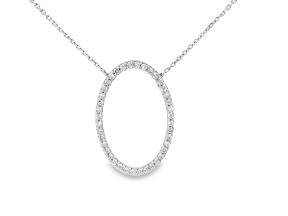 0.30CT Diamond Pendant 18k White Gold