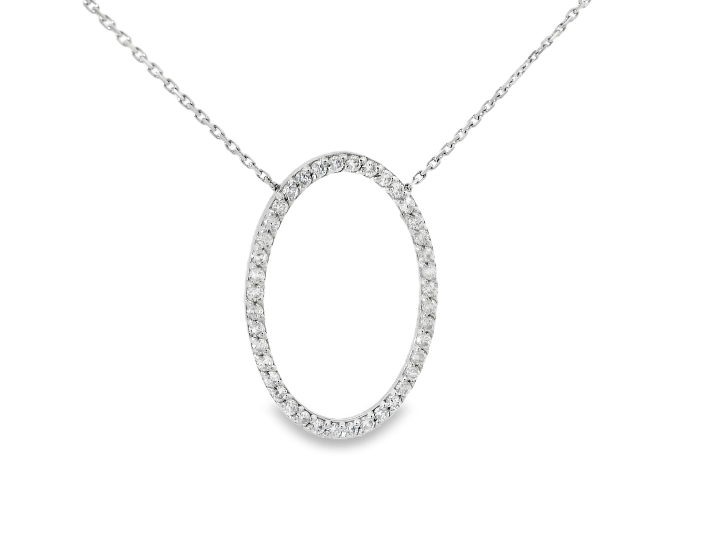 0.30CT Diamond Pendant 18k White Gold