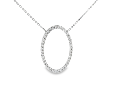 0.30CT Diamond Pendant 18k White Gold