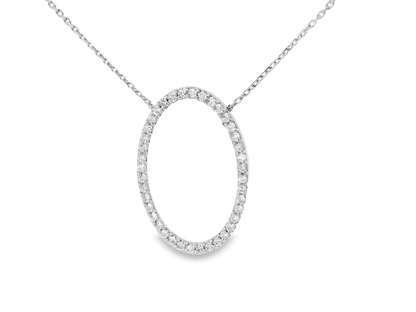 0.30CT Diamond Pendant 18k White Gold