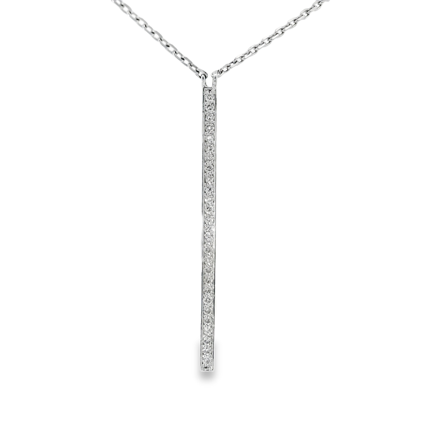 0.22CT Diamond Pendant 14k White Gold